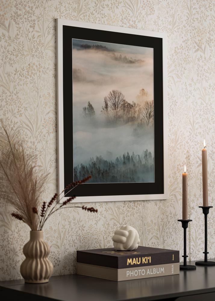 Рамка Trendline бяло 60x70 cm - Паспарту Черно 50x56 cm