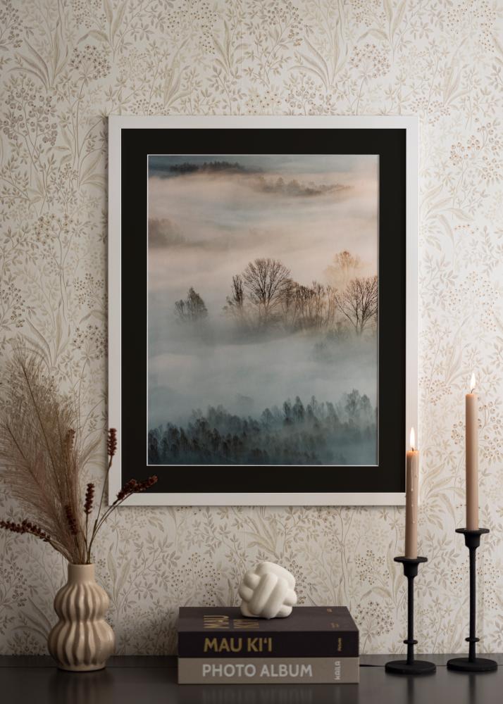 Рамка Trendline бяло 60x70 cm - Паспарту Черно 50x56 cm