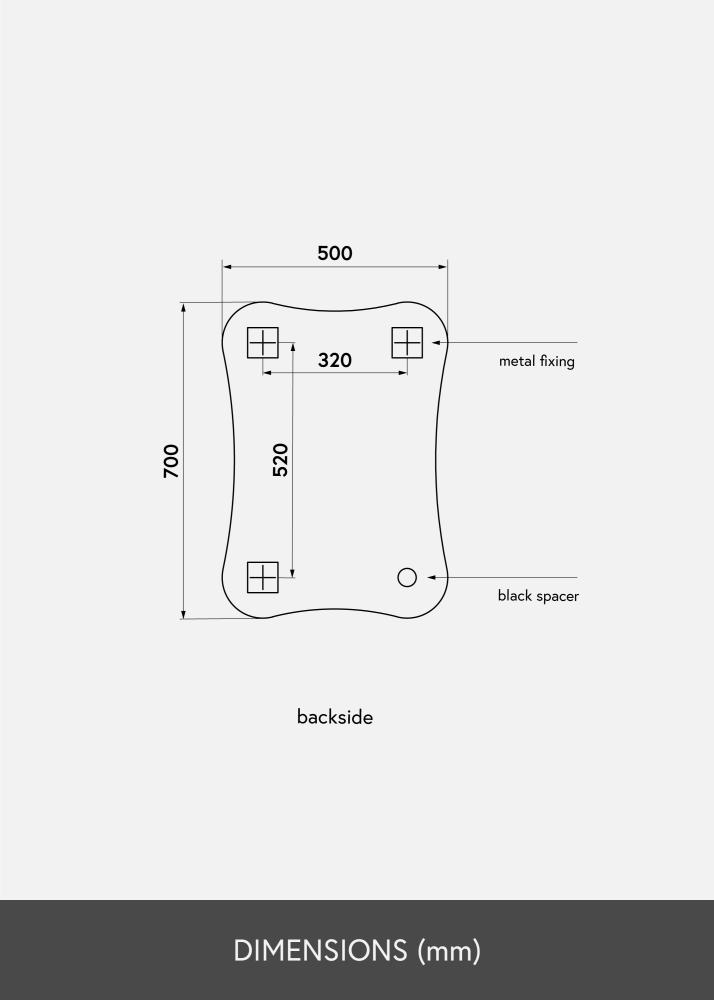 KAILA Огледало Concave 50x70 cm