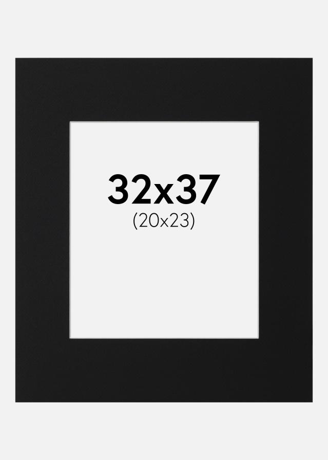 Паспарту Черен Стандарт (Бяло Ядро) 32x37 cm (20x23)