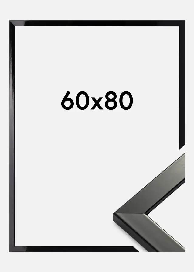 Рамка Uppsala Акрилно стъкло Черно високо гланцово 60x80 cm