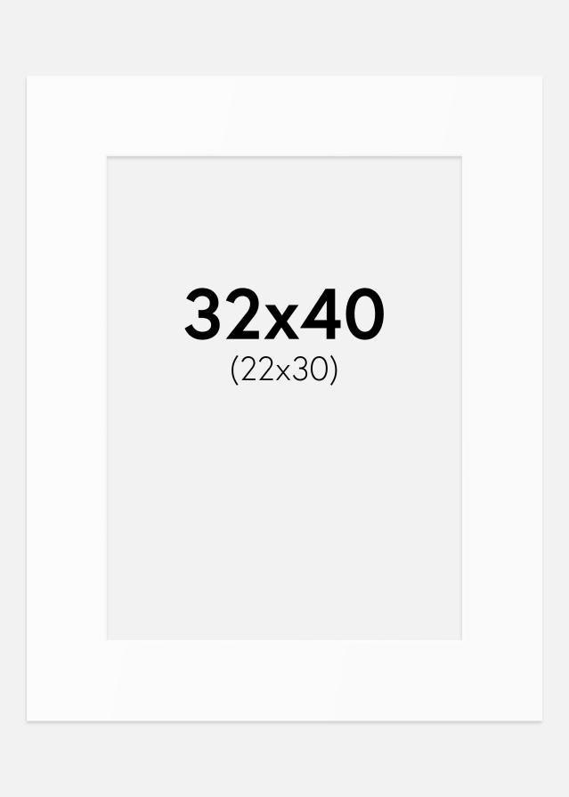 Паспарту Бял Стандарт (Бяло Ядро) 32x40 cm (22x30)