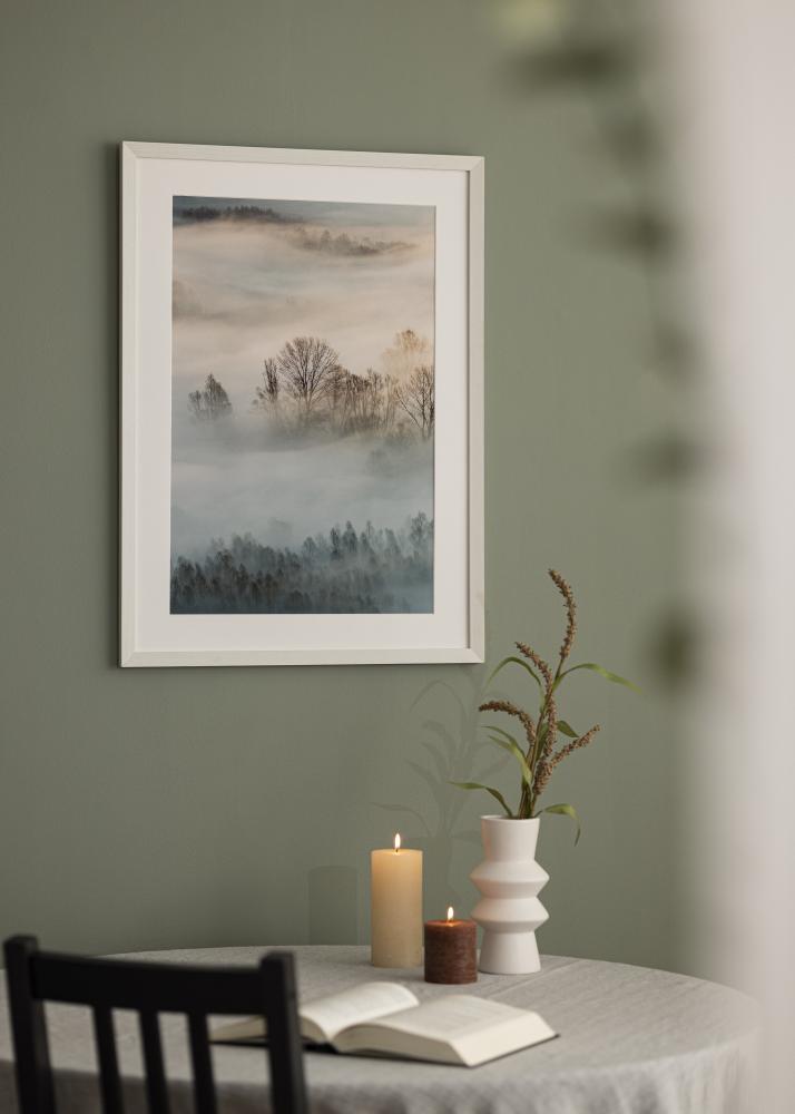 Рамка Fiorito бяло 40x50 cm - Паспарту бяло 29,7x42 cm (A3)