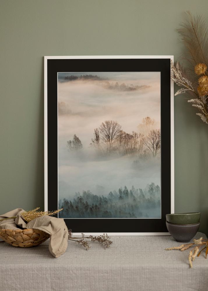 Рамка Kaspar бяло 40x60 cm - Паспарту Черно 30x50 cm