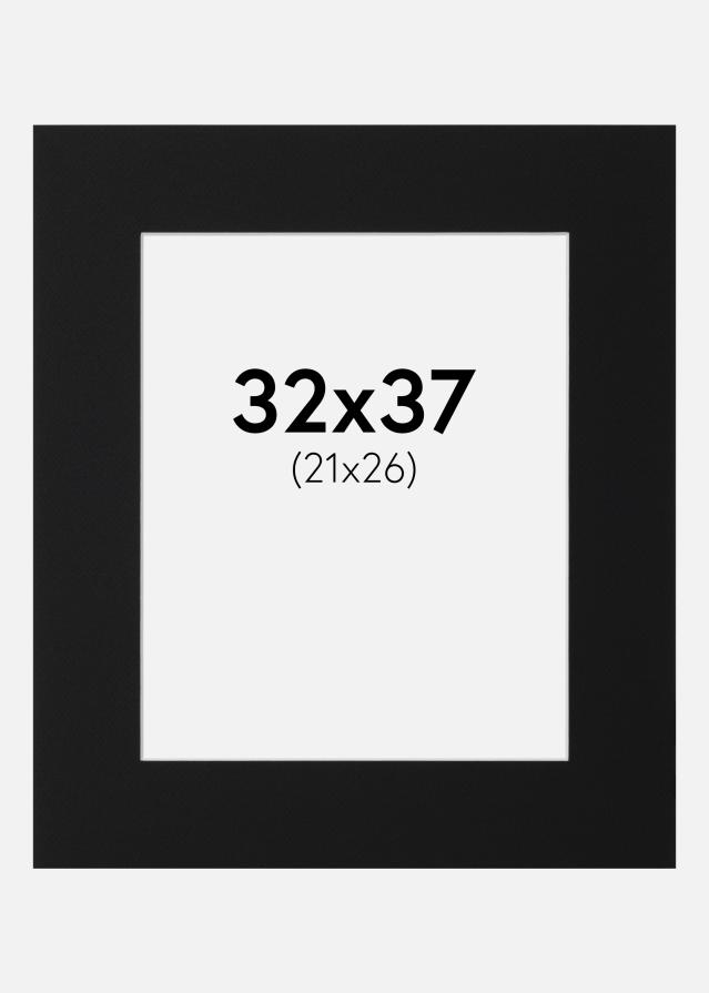 Паспарту Черен Стандарт (Бяло Ядро) 32x37 cm (21x26)