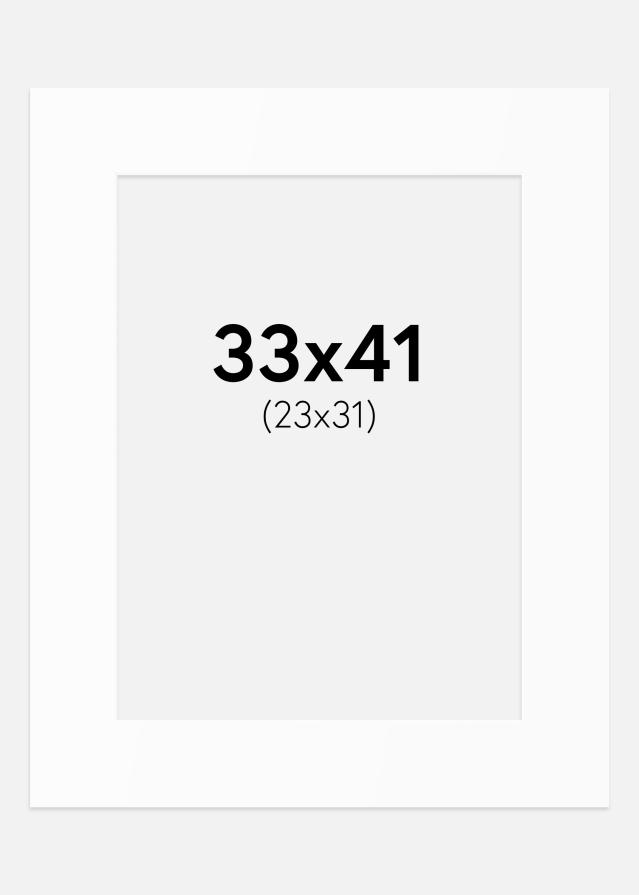 Паспарту Бял Стандарт (Бяло Ядро) 33x41 cm (23x31)