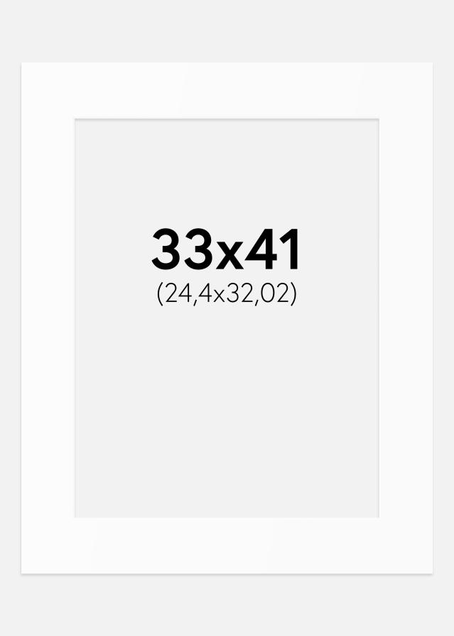 Паспарту Бял Стандарт (Бяло Ядро) 33x41 cm (24,4x32,02)