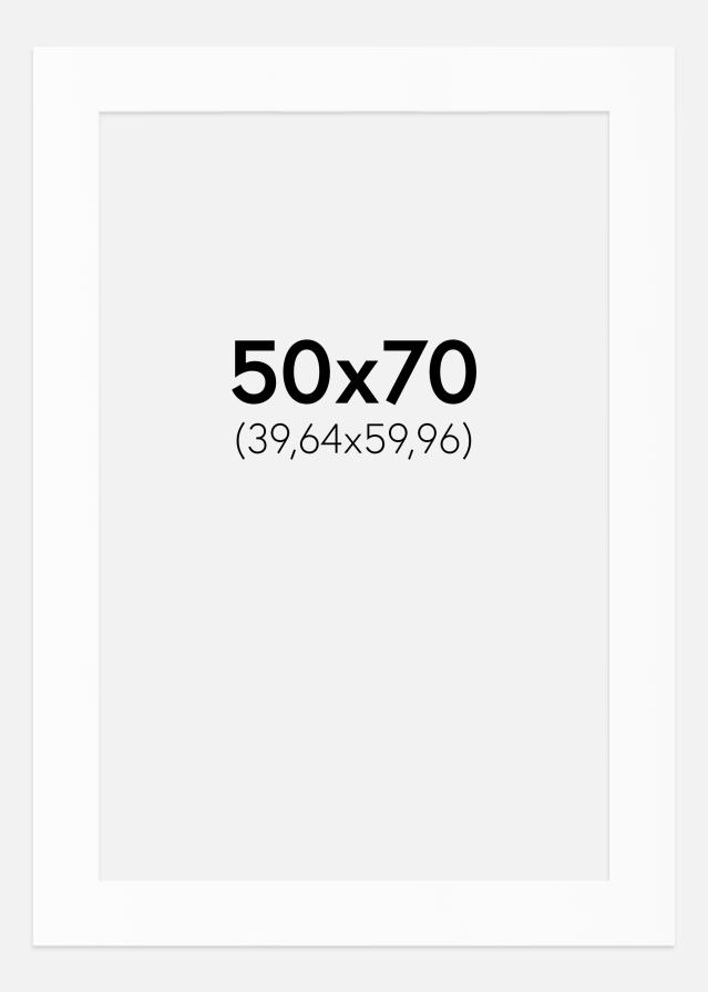 Паспарту бяло Стандартен Бяло ядро 50x70 cm (39,64x59,96)