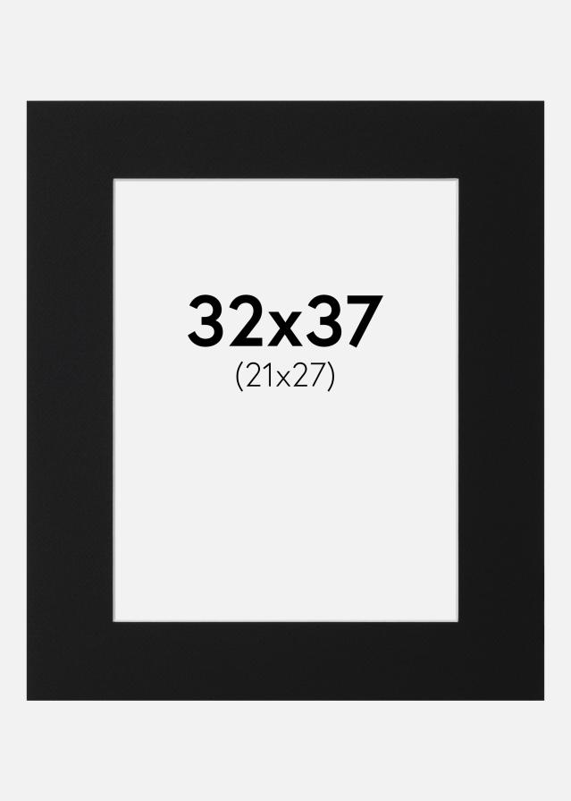 Паспарту Черен Стандарт (Бяло Ядро) 32x37 cm (21x27)