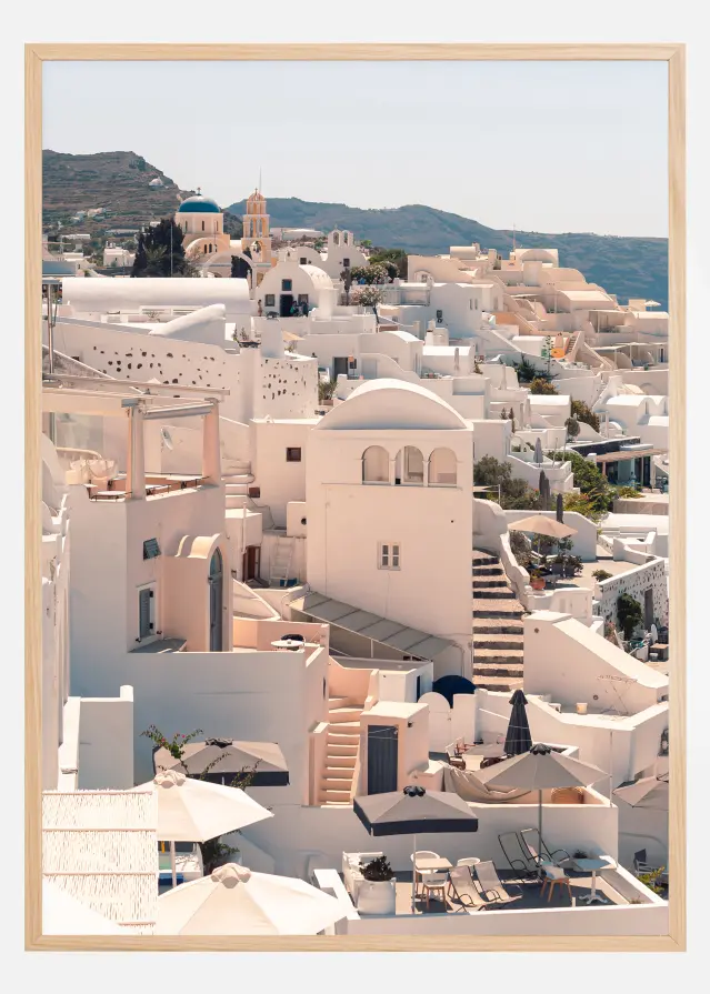 Santorini Village Постер
