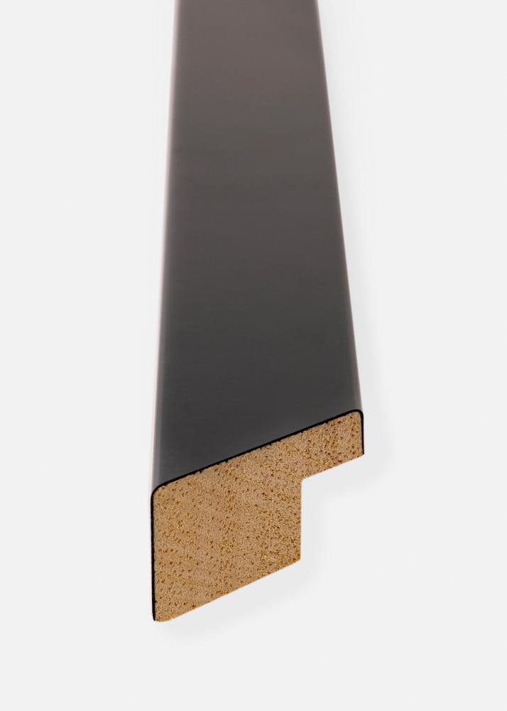 Рамка Uppsala Черно Силен гланц - произволен размер