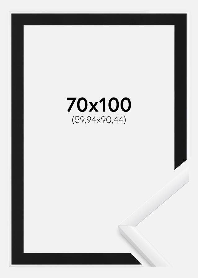 Рамка New Lifestyle бяло 70x100 cm - Паспарту Черно 24x36 inches