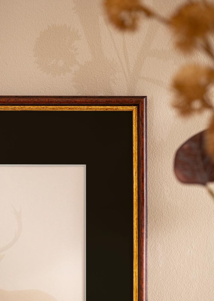 Рамка Horndal Кафяво 50x60 cm - Паспарту Черно 14x18 inches