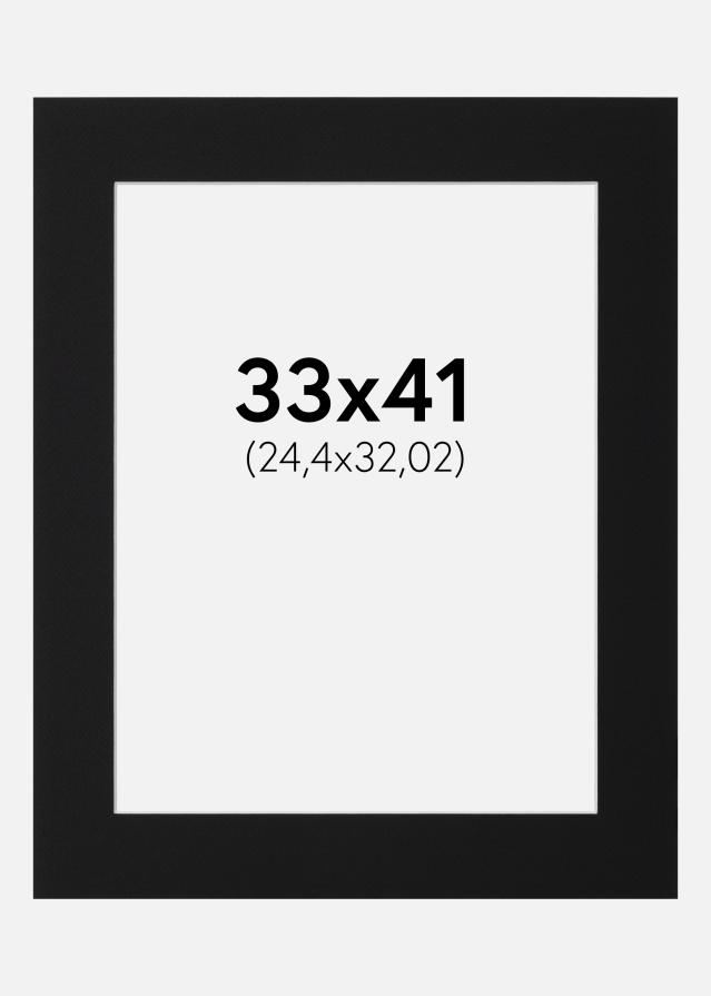 Паспарту Черен Стандарт (Бяло Ядро) 33x41 cm (24,4x32,02)