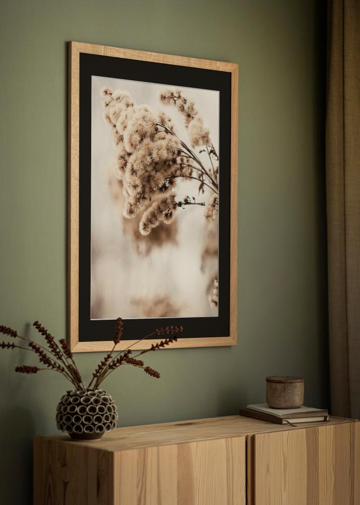 Рамка Trendline Дъб 40x50 cm - Паспарту Черно 29,7x42 cm (A3)