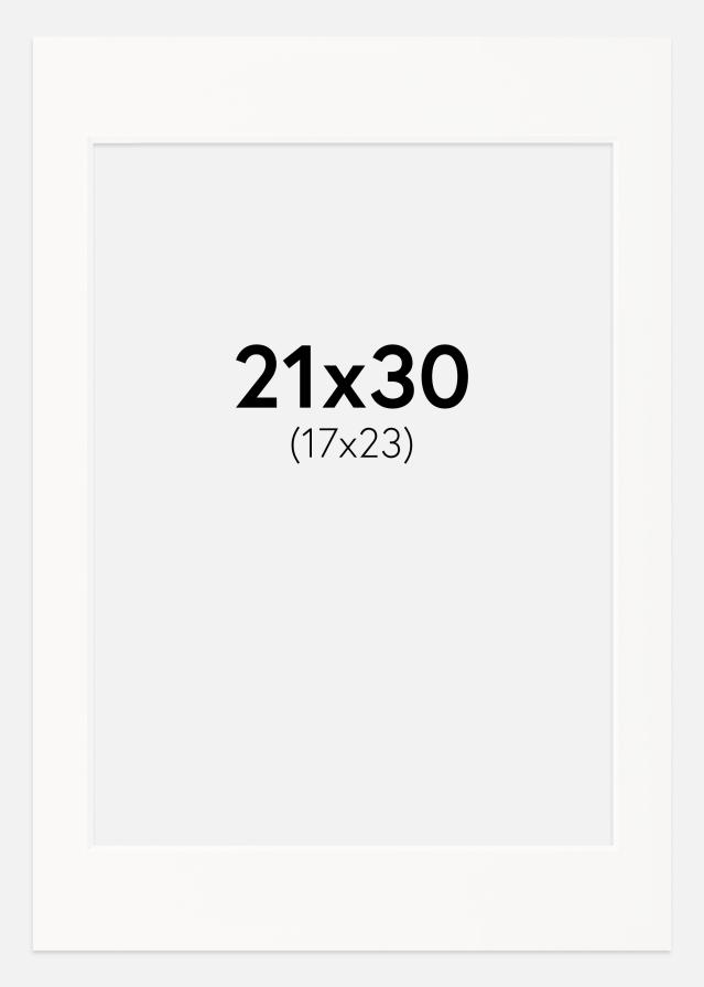 Паспарту Мръсно бяло Бяло ядро 21x30 cm (17x23)