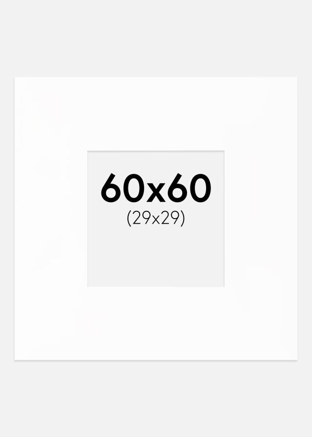 Паспарту XXL бяло Бяло ядро 60x60 cm (29x29)