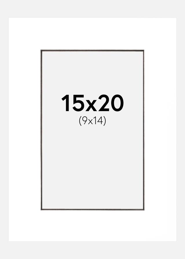 Паспарту бяло Черно ядро 15x20 cm (9x14 cm)