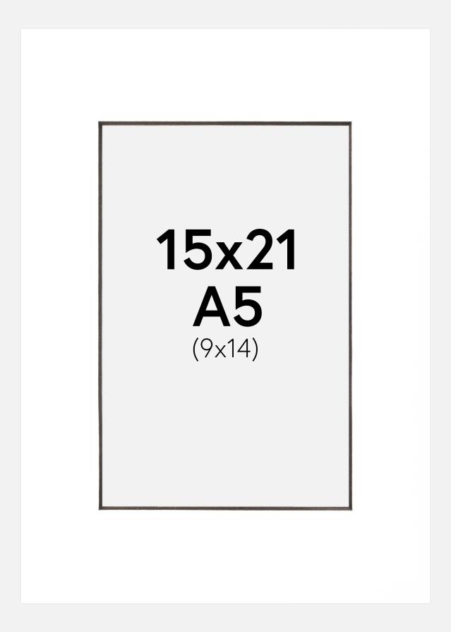 Паспарту бяло Черно ядро 15x21 cm (9x14 cm)