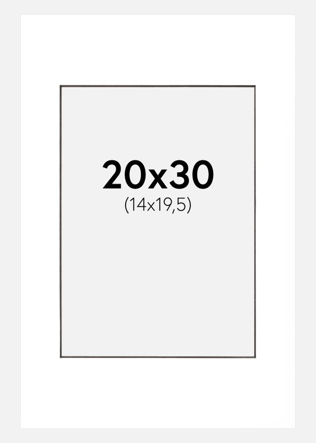 Паспарту бяло Черно ядро 20x30 cm (14x19,5 cm)