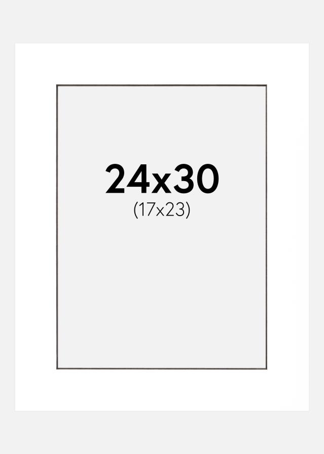 Паспарту бяло Черно ядро 24x30 cm (17x23 cm)