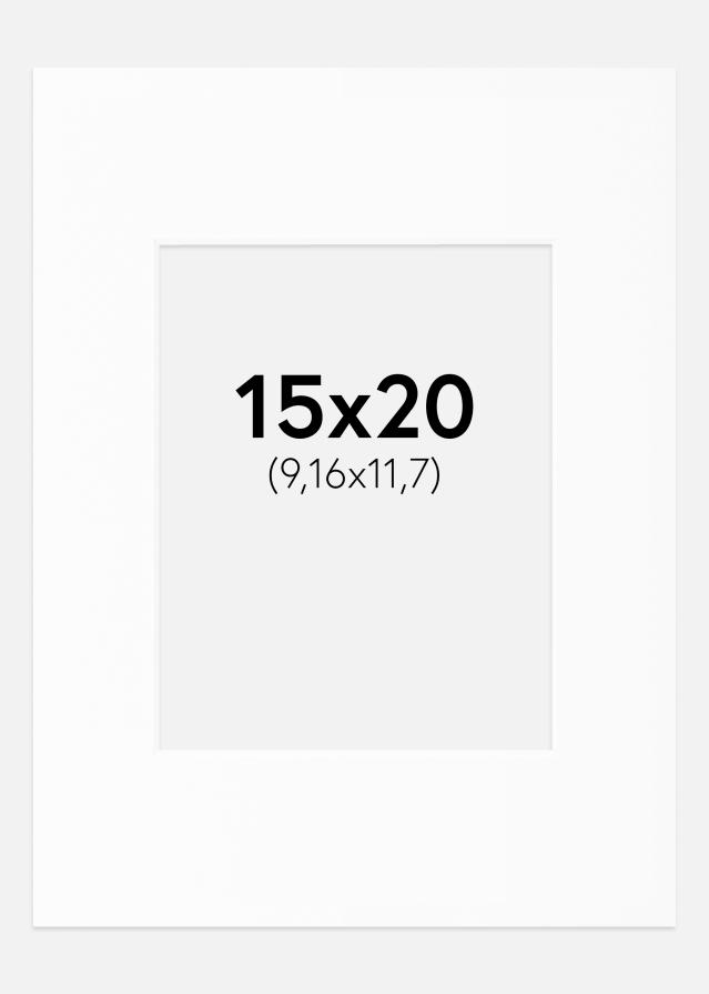 Паспарту бяло Стандартен Бяло ядро 15x20 cm (9,16x11,7)