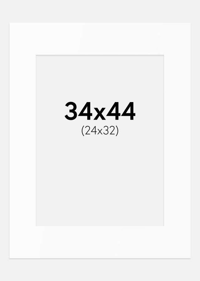 Паспарту Бял Стандарт (Бяло Ядро) 34x44 cm (24x32)