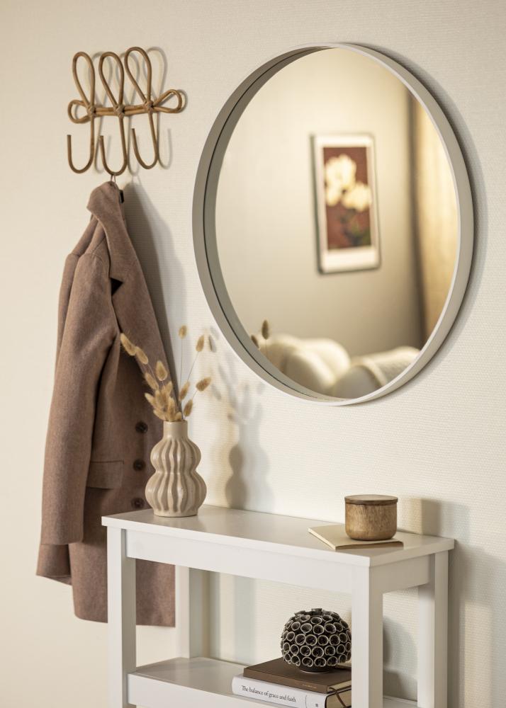 Огледало Reflection бяло 70 cm Ø