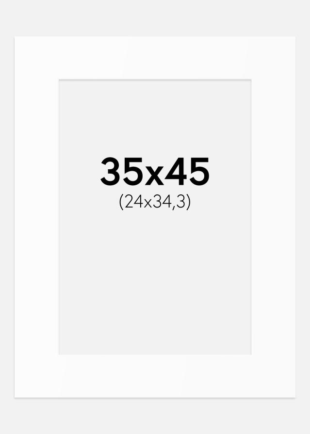 Паспарту Бял Стандарт (Бяло Ядро) 35x45 cm (24x34,3)