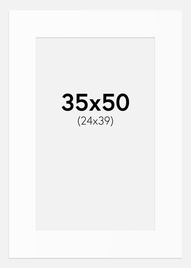 Паспарту Бял Стандарт (Бяло Ядро) 35x50 cm (24x39)
