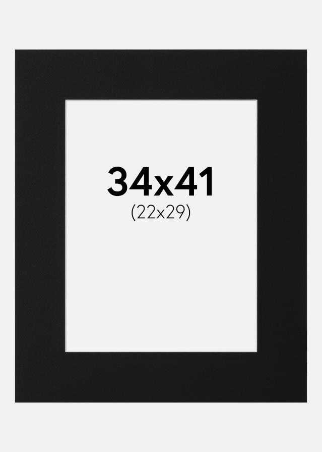 Паспарту Черен Стандарт (Бяло Ядро) 34x41 cm (22x29)