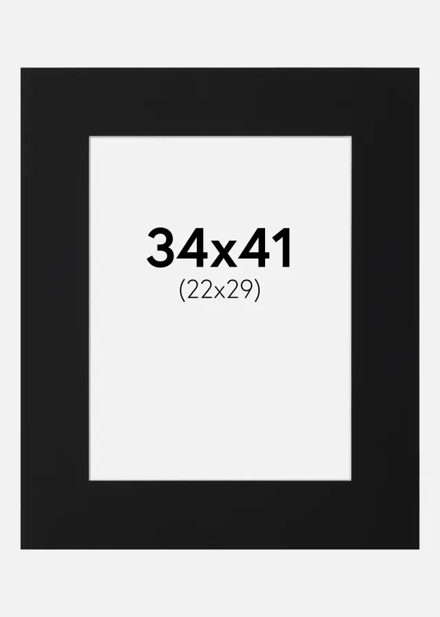 Паспарту Черен Стандарт (Бяло Ядро) 34x41 cm (22x29)