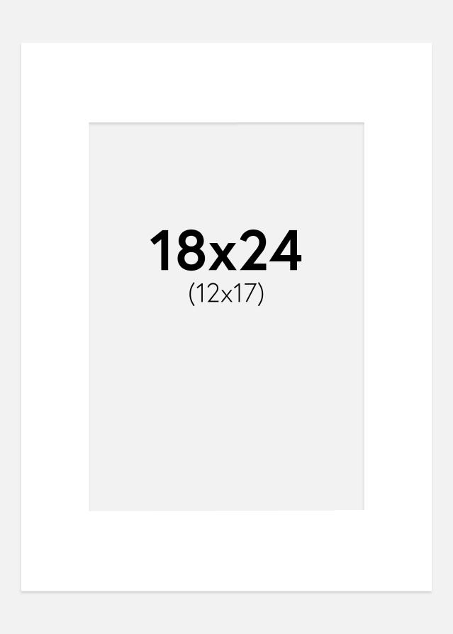 Паспарту Супер бяло Бяло ядро 18x24 cm (12x17 cm)