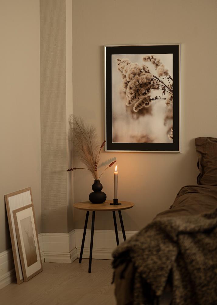 Рамка Victoria Сребро 30x40 cm - Паспарту Черно 20x28 cm