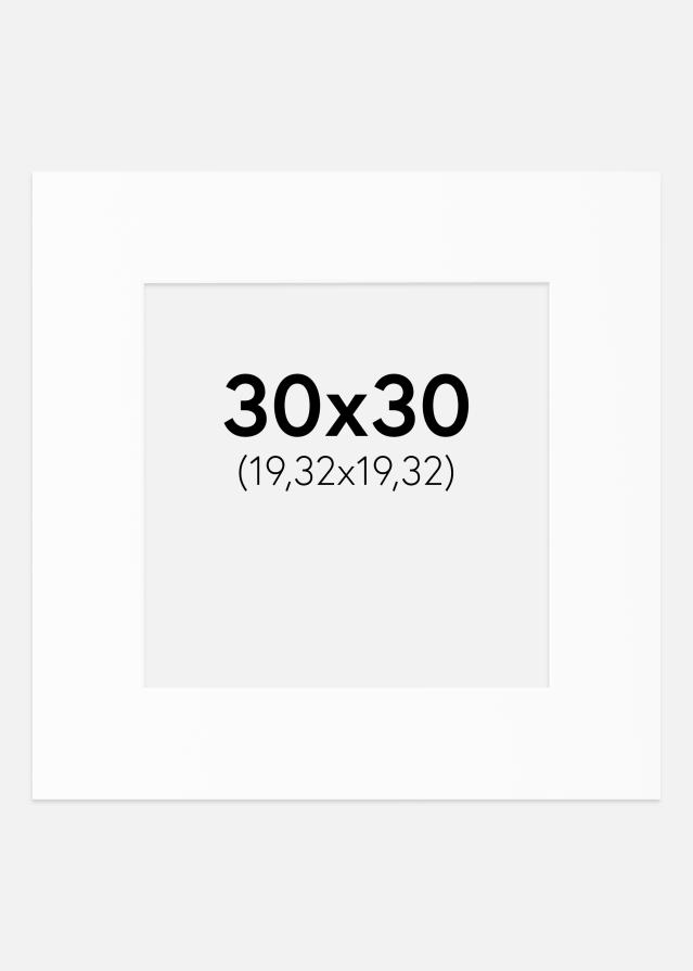 Паспарту Canson бяло Бяло ядро 30x30 cm (19,32x19,32)