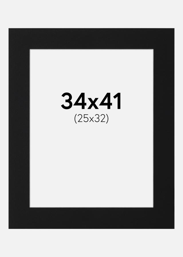 Паспарту Черен Стандарт (Бяло Ядро) 34x41 cm (25x32)