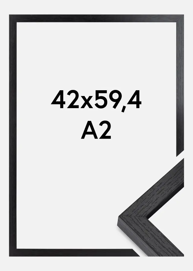 BGA Дълбока рамка Акрилно стъкло Черно 42x59,4 cm (A2)