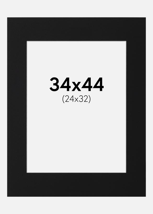 Паспарту Черен Стандарт (Бяло Ядро) 34x44 cm (24x32)