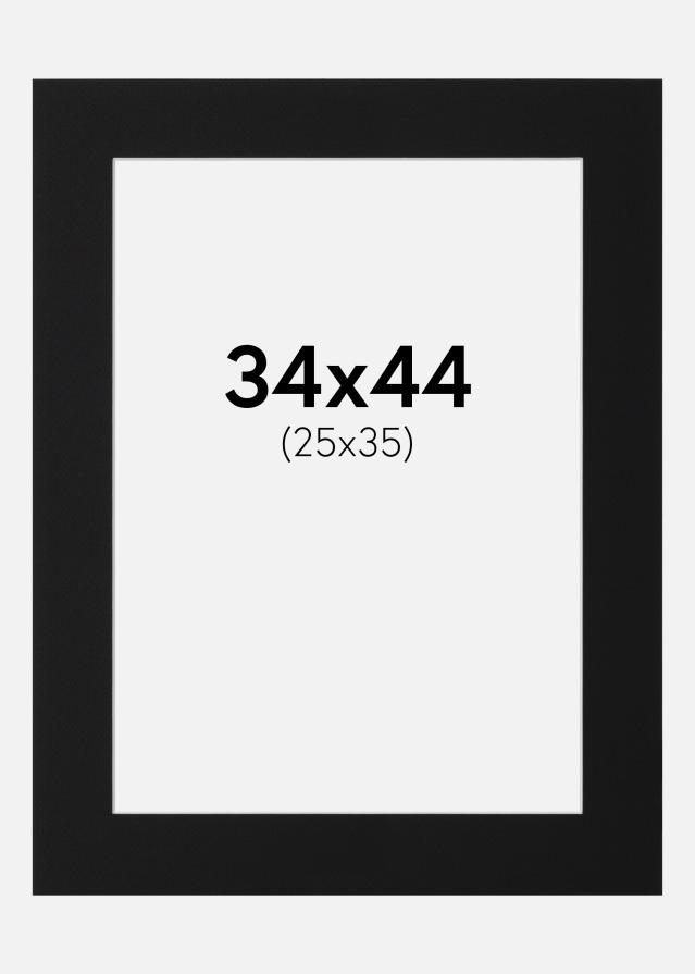 Паспарту Черен Стандарт (Бяло Ядро) 34x44 cm (25x35)