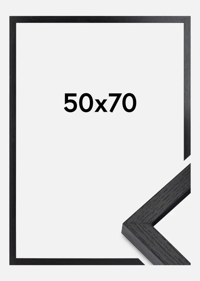 BGA Дълбока рамка Акрилно стъкло Черно 50x70 cm