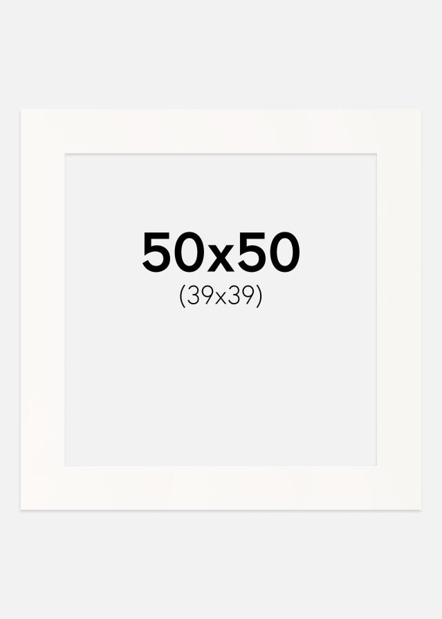 Паспарту Antique White Бяло ядро 50x50 cm (39x39)
