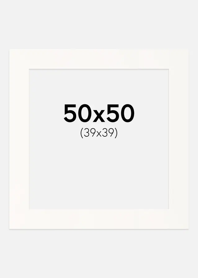 Паспарту Antique White Бяло ядро 50x50 cm (39x39)