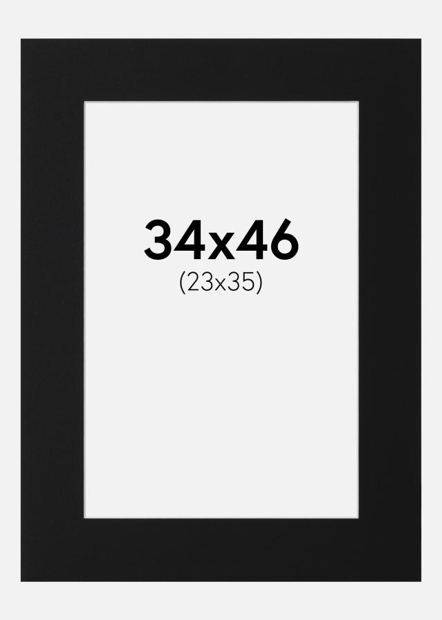 Паспарту Черен Стандарт (Бяло Ядро) 34x46 cm (23x35)