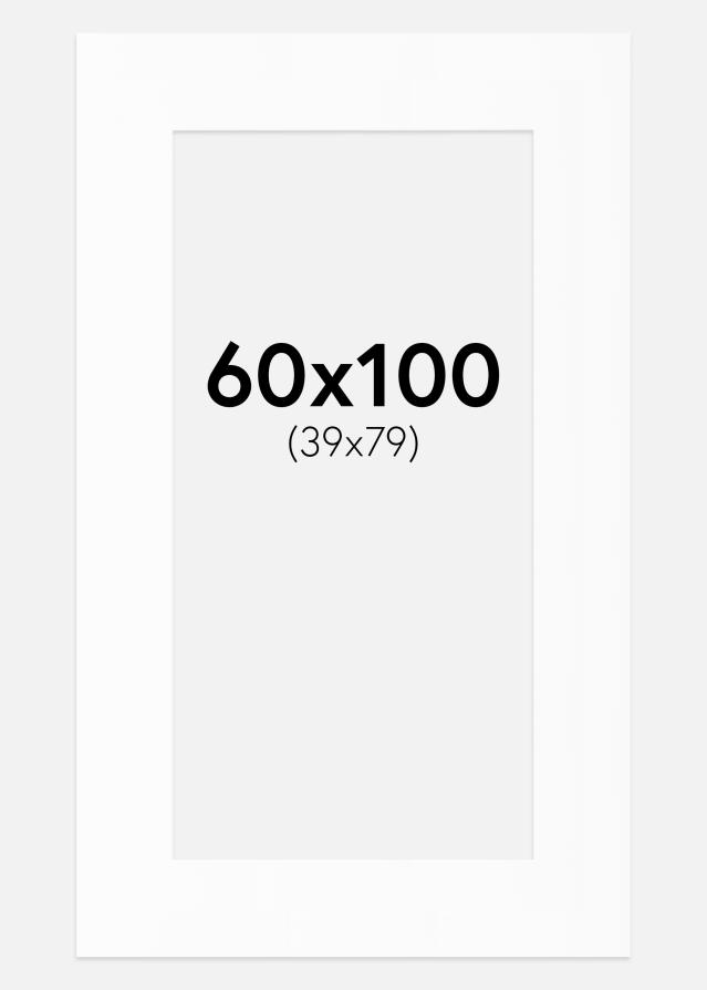 Паспарту бяло Стандартен Бяло ядро 60x100 cm (39x79)