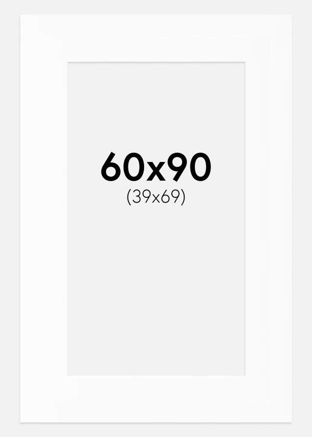 Паспарту бяло Стандартен Бяло ядро 60x90 cm (39x69)