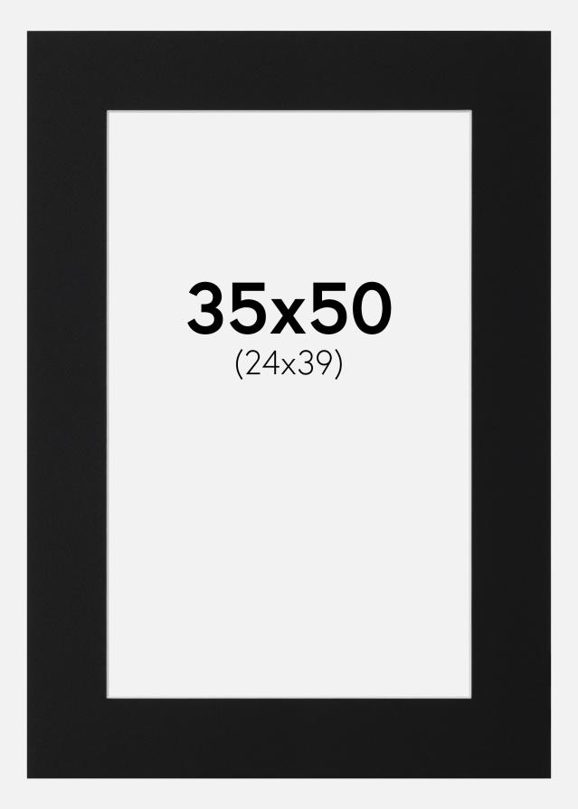 Паспарту Черен Стандарт (Бяло Ядро) 35x50 cm (24x39)
