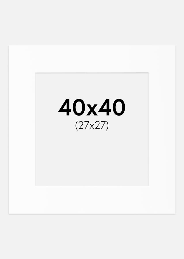 Паспарту Бял Стандарт (Бяло Ядро) 40x40 cm (27x27)