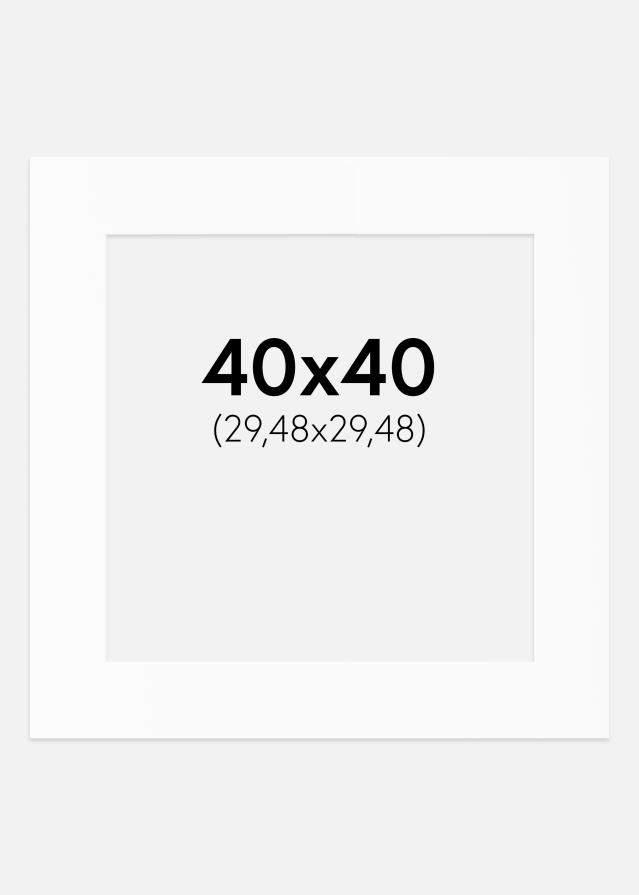 Паспарту Бял Стандарт (Бяло Ядро) 40x40 cm (29,48x29,48)