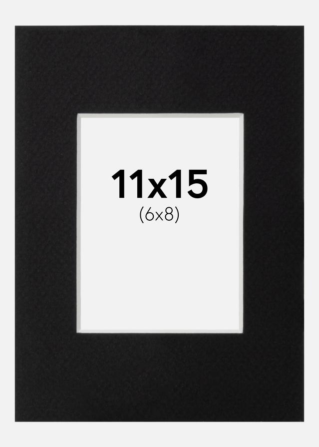 Паспарту Черно Стандартен Бяло ядро 11x15 cm (6x8)