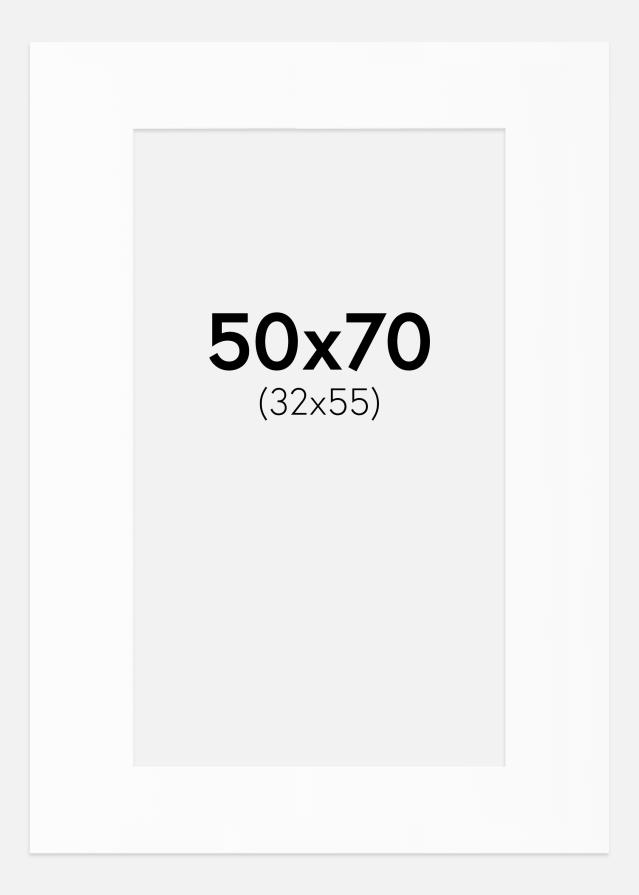 Паспарту бяло Стандартен Бяло ядро 50x70 cm (32x55)